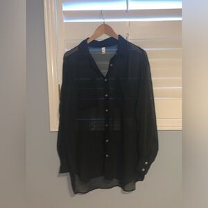 American Apparel sheer black shirt
